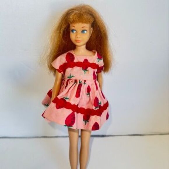 1963 Mattel Skipper Doll Redhead Barbies Sister With Carrying Case & Outfits - Picture 4 of 15